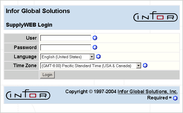 SupplyWEB Login