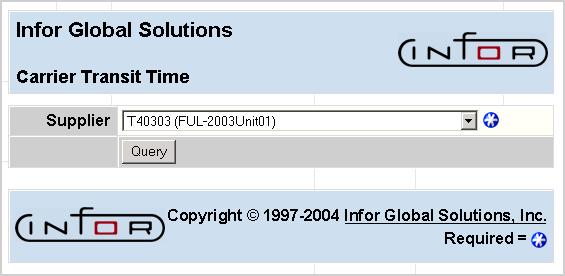 Carrier Transit Time Query
