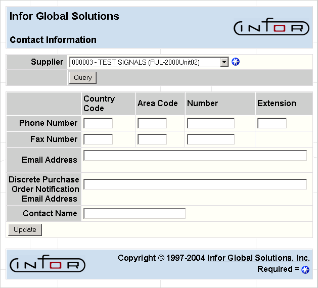 Contact Information Display